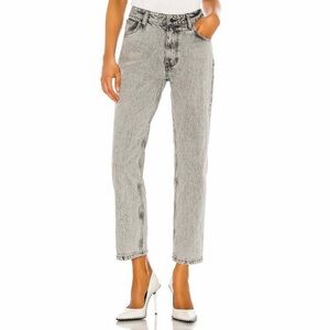 Anine Bing Etta Jean Grey Straight Leg High Rise